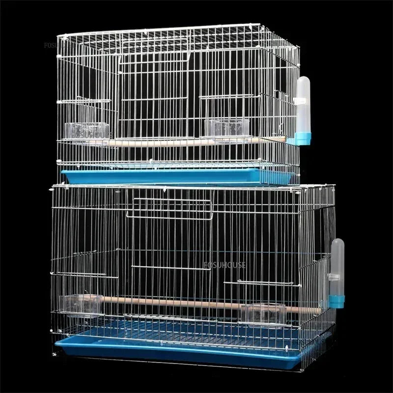 Garden Outdoor Portable Cage Thick Iron Birdcage Large Electroplating Starling Breeding Cage Budgie Bird Cage Bird Accessories W