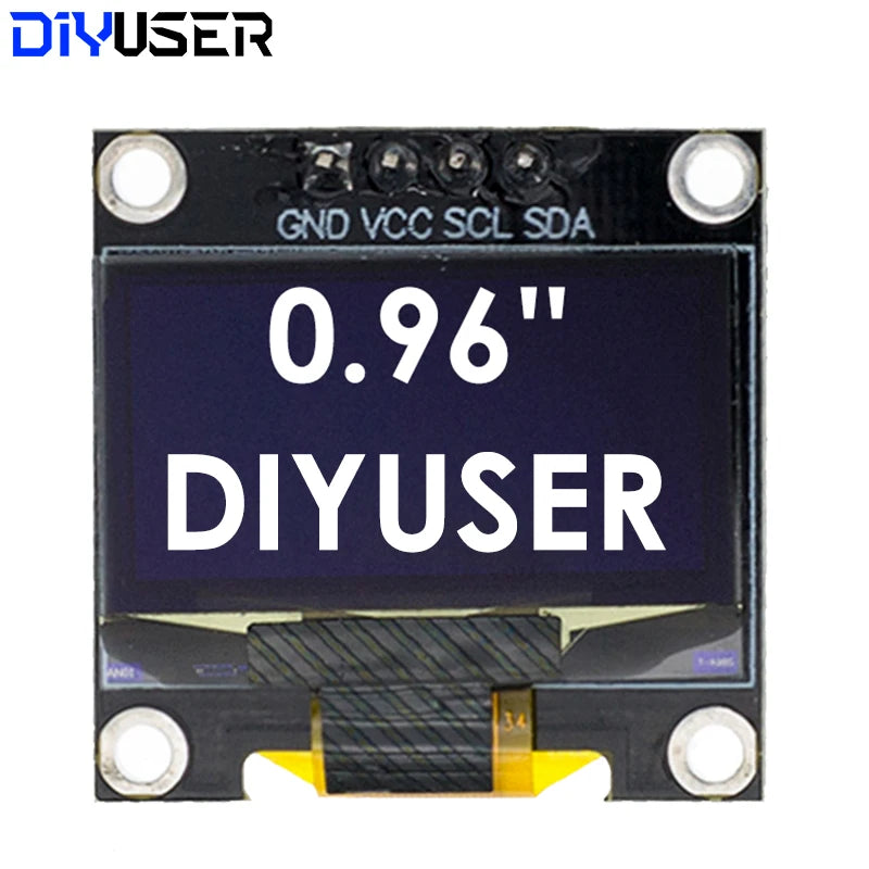 DIYUSER 0.96 Inch OLED SSD1306 128X64 IIC Display Module For Arduino