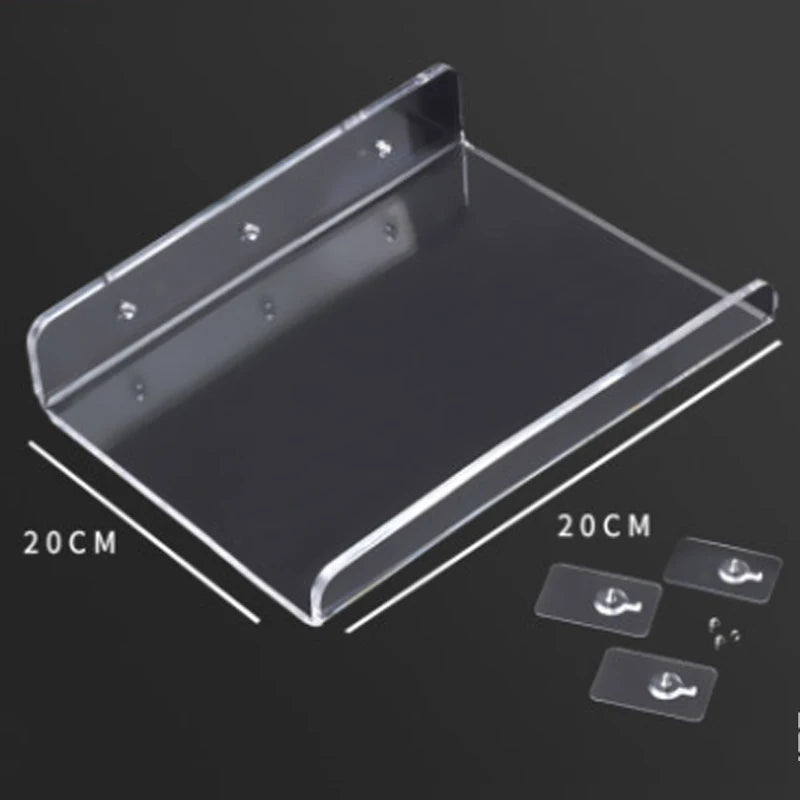 Storage Rack Acrylic Shelf Clear Wall Mounted Floating Ledge Organizer