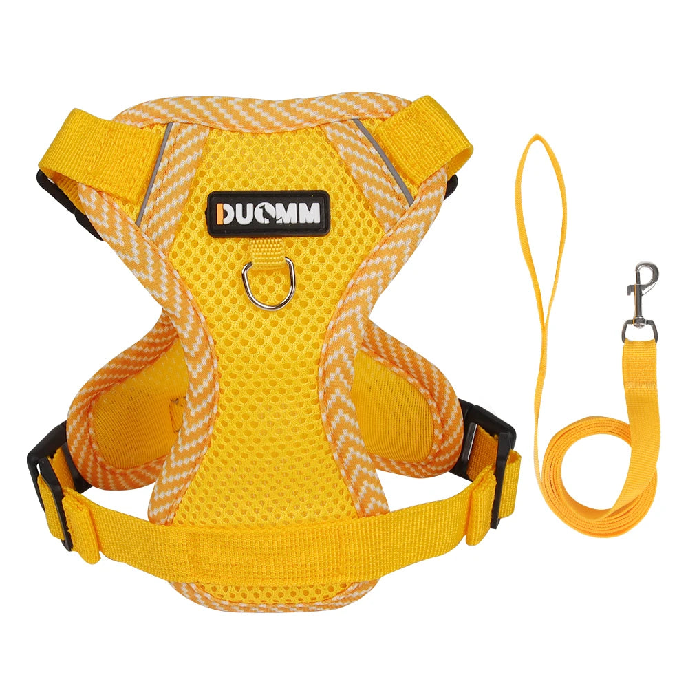 Cat Harness Dog Leash Breathable Mesh Spring Summer Pet Supplies Reflective Outdoor Walk Soft Cat Comfortable Puppy Harness