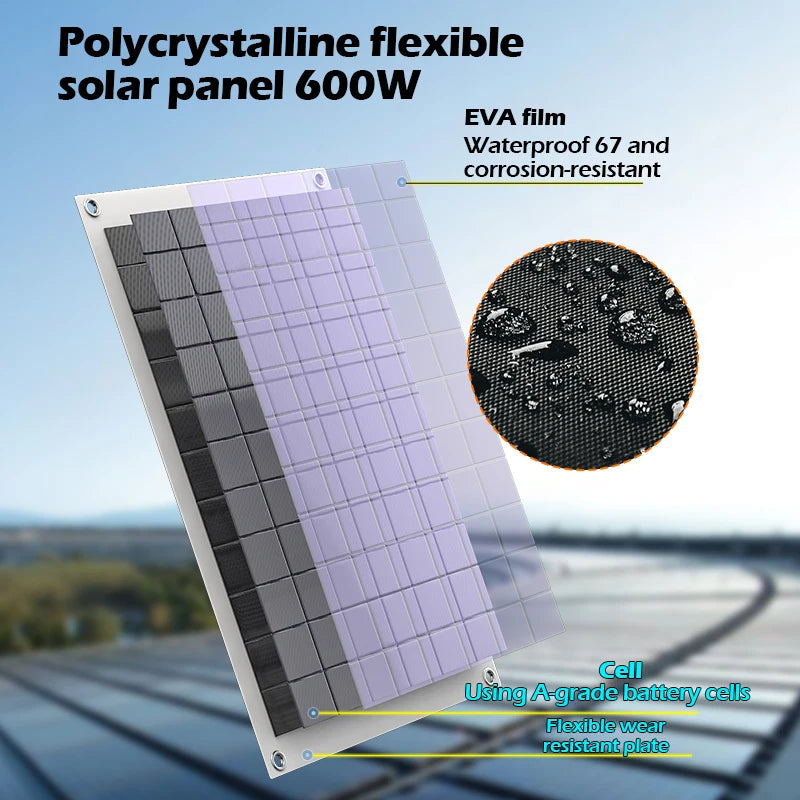 6000W Solar Inverter Kit with 600W Panel 12V Charging System