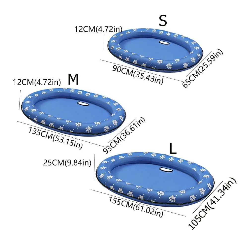 Portable Foldable Dog Swimming Float Soft Cooling Pet Dog Float PVC Pet Floating Raft Pool