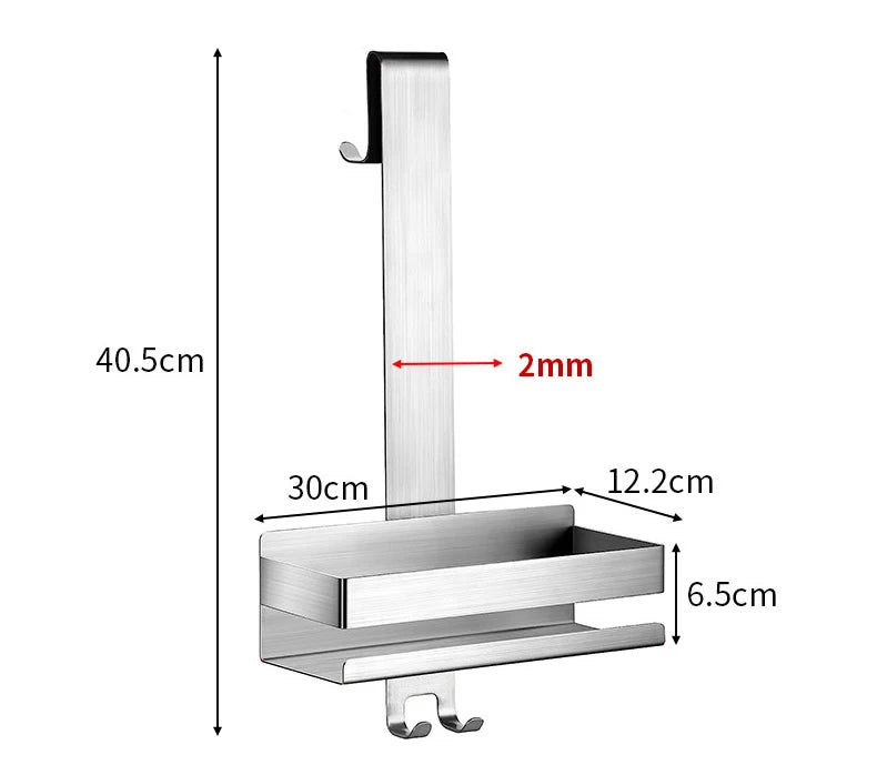 No Drill Movable Bathroom Shelf Steel Organizer for Shower and Storage Solution