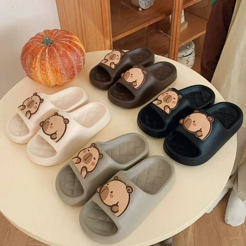 Capybara Slipper Women Cute Cloud Sandals Summer Flip Flops