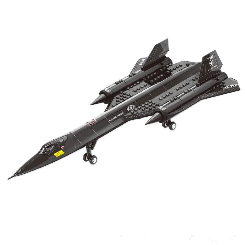 Military SR-71 Blackbird Building Blocks Assembly Toy for Creative Engineering Fun