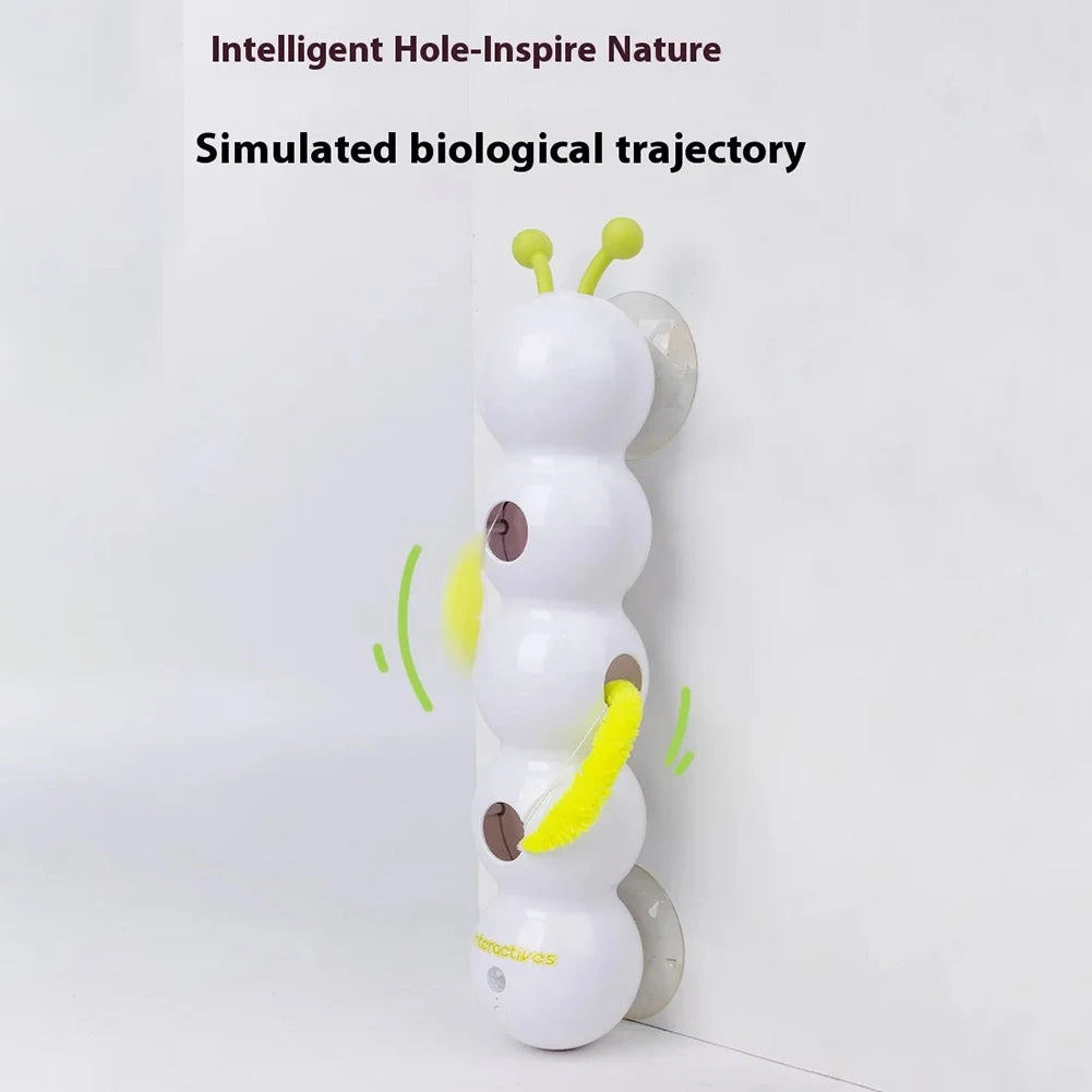 Caterpillar Interactive Cat Toy Motion Activated Teasing Durable Sensing Toy Rechargeable Automatic Toys for Bored Indoor Cats