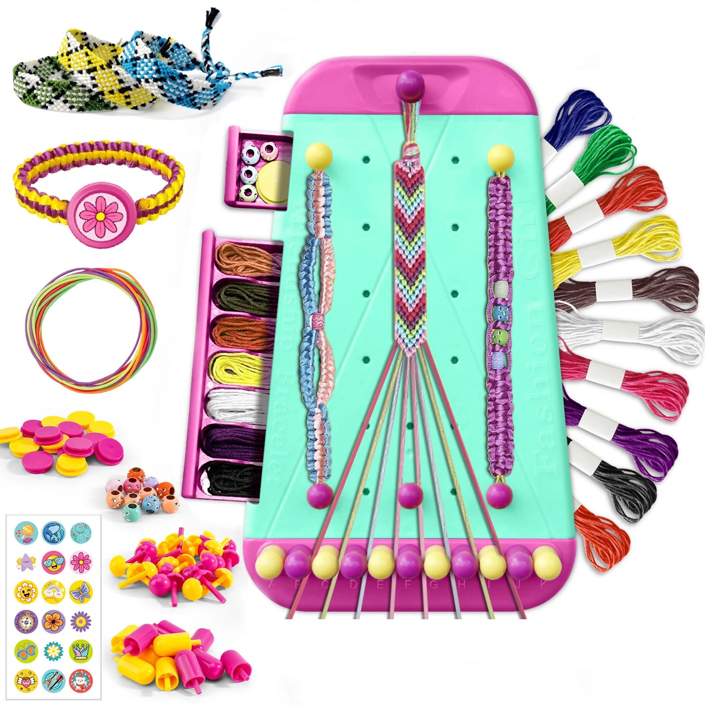 Bracelet Making Kit for Girls DIY Friendship Jewelry Craft Set Perfect for Birthdays and Creative Play