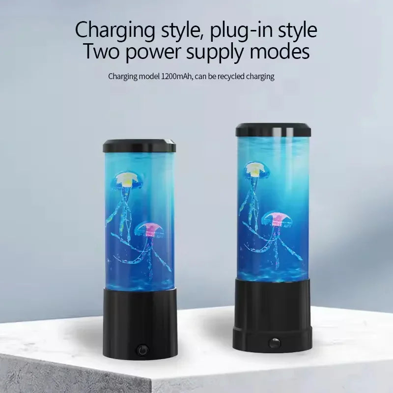 Jellyfish Lamp LED Color Changing Mood Light 7 Colors Aquarium Night Light for Bedroom and Desktop Decor Great Gift for Kids