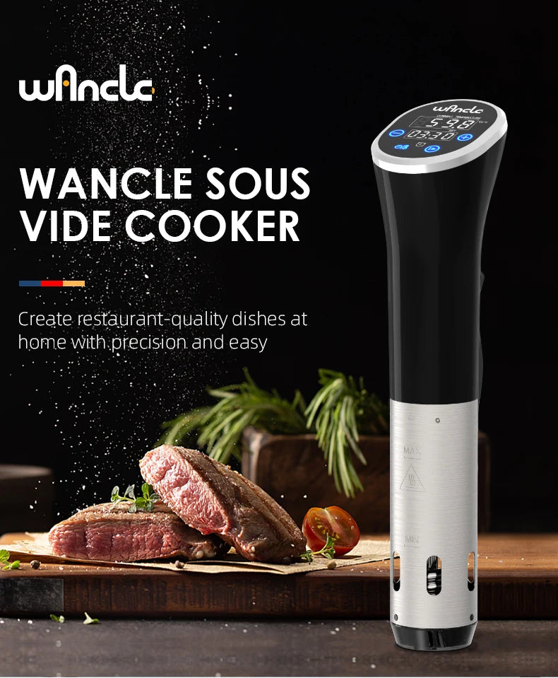 Wancle 1100W Sous Vide Cooker β Accurate Cooking with LCD Touch Control