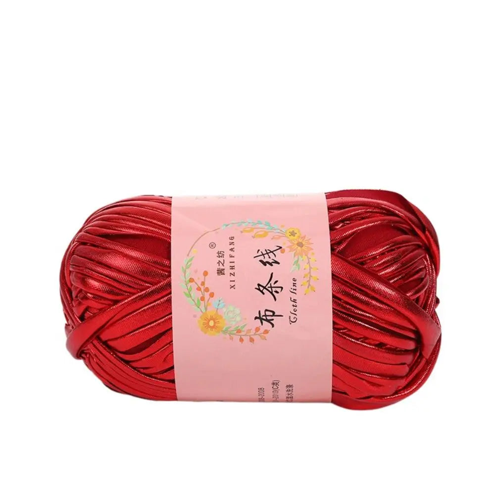 Imitation Leather Crochet Yarn For DIY Hand Knitting Magic Color