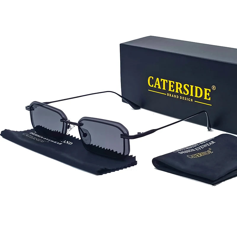 CATERSIDE Retro Punk Sunglasses UV400 Small Frame Fashion Eyewear