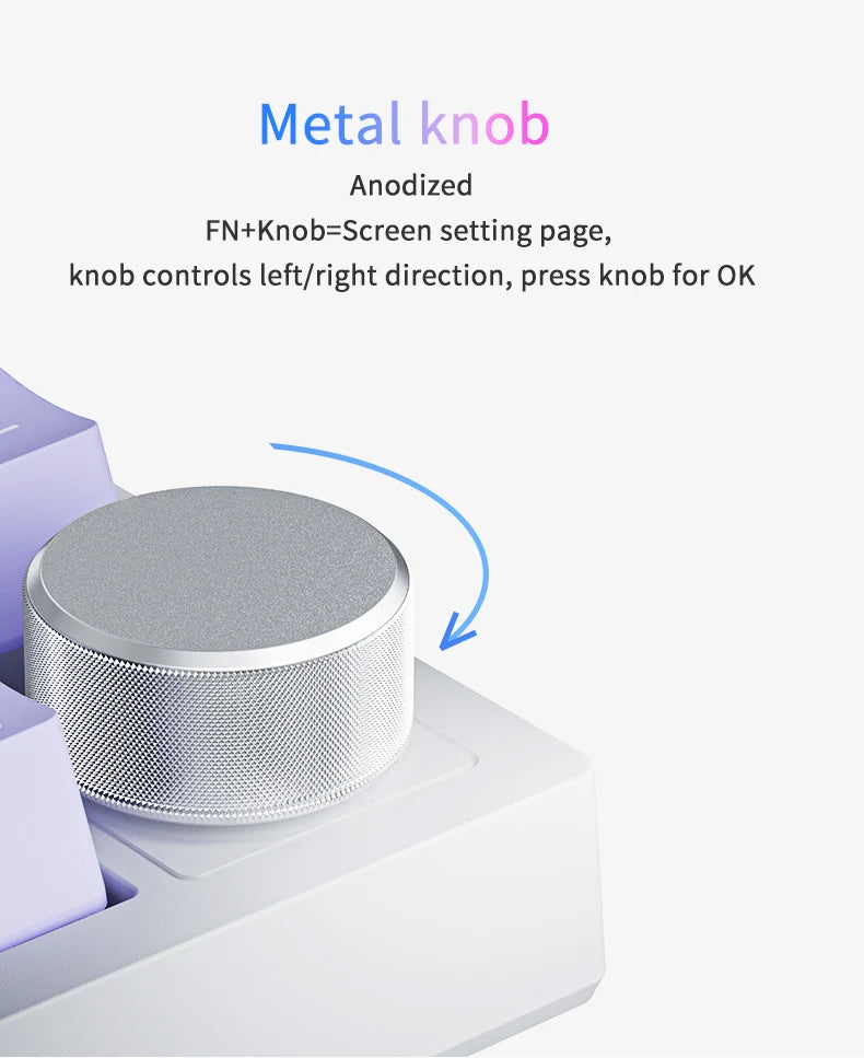 AJAZZ AK820/AK820Pro Mechanical Keyboard with TFT Screen and Multifunctional Knob