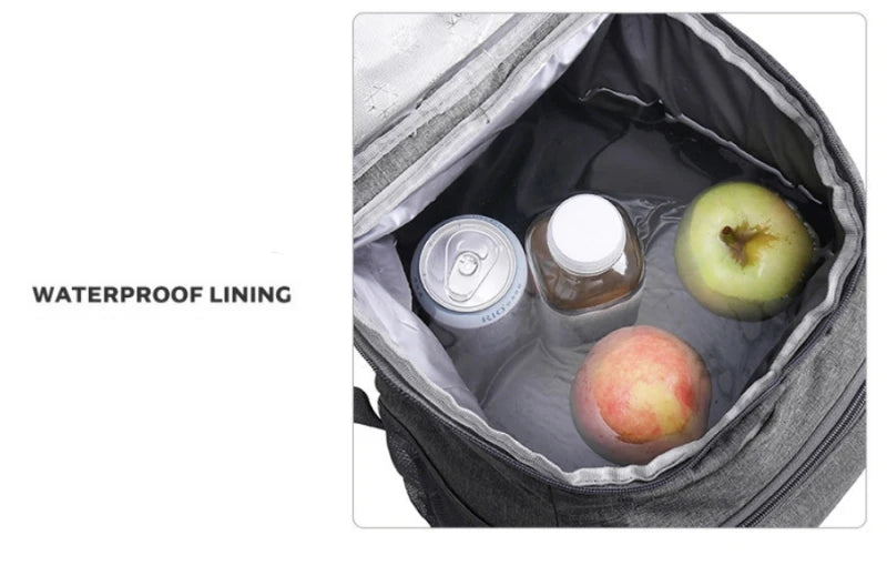 18L Portable Thermal Lunch Bag Cooler Insulated Waterproof Case