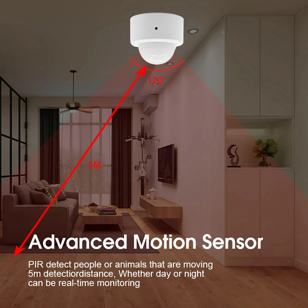 Sensor de movimiento humano Tuya Zigbee Smart Home Mini sensor de movimiento PIR Detector infrarrojo Seguridad Smart Life Funciona con Alexa Gateway