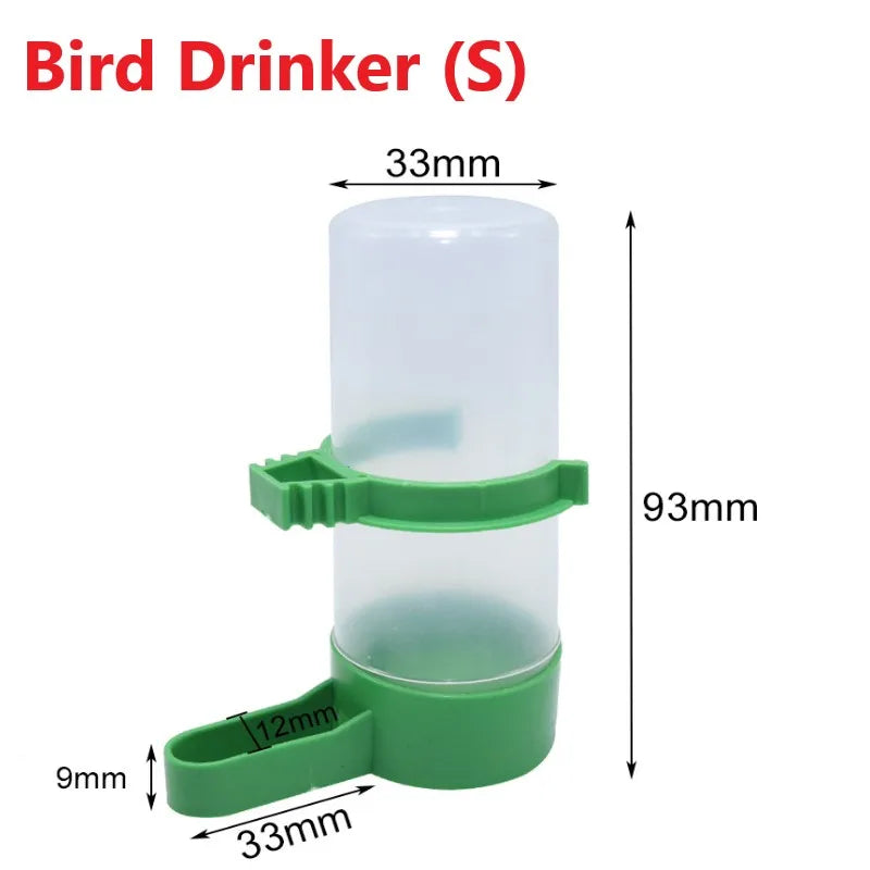 2PCS Bird Feeder Plastic Food Water Feeding Automatic Drinker Parrot Pet Parrot Drinking Cup Bowls Pet Bird Supplies Dispenser