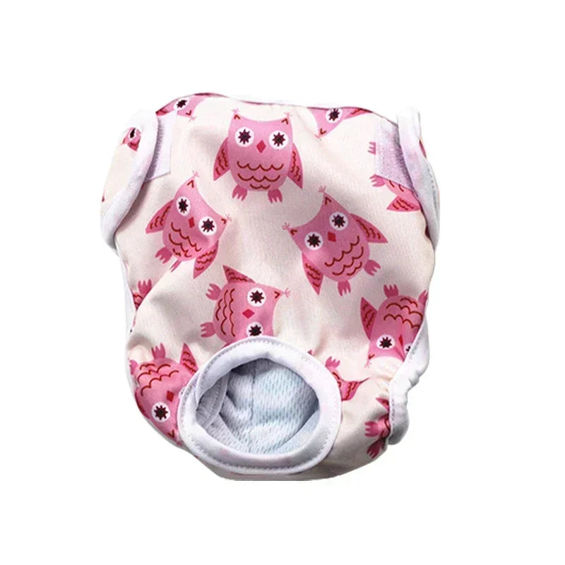 Washable Dog Diapers Physiological Pants Cute Cartoon Print Female Dog Diaper Underwear Dog Sanitary Panties pañales para perros