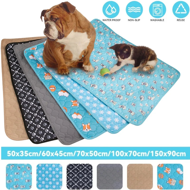 Reusable Dog Pee Pad Blanket Washable Absorbent Puppy Training Pad Pet Bed Urine Mat for Car Seat Cover