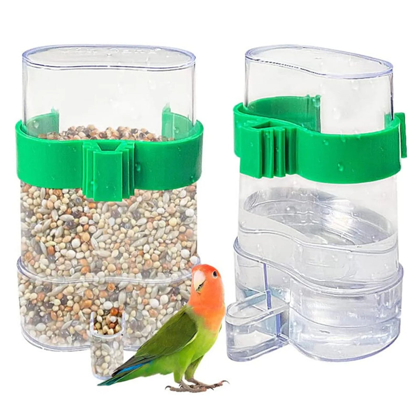 Automatic Bird Water Dispenser Bird Drinking Feeder Transparent Bird Cage Water Fountain for Budgie Cockatiel Lovebird Canary