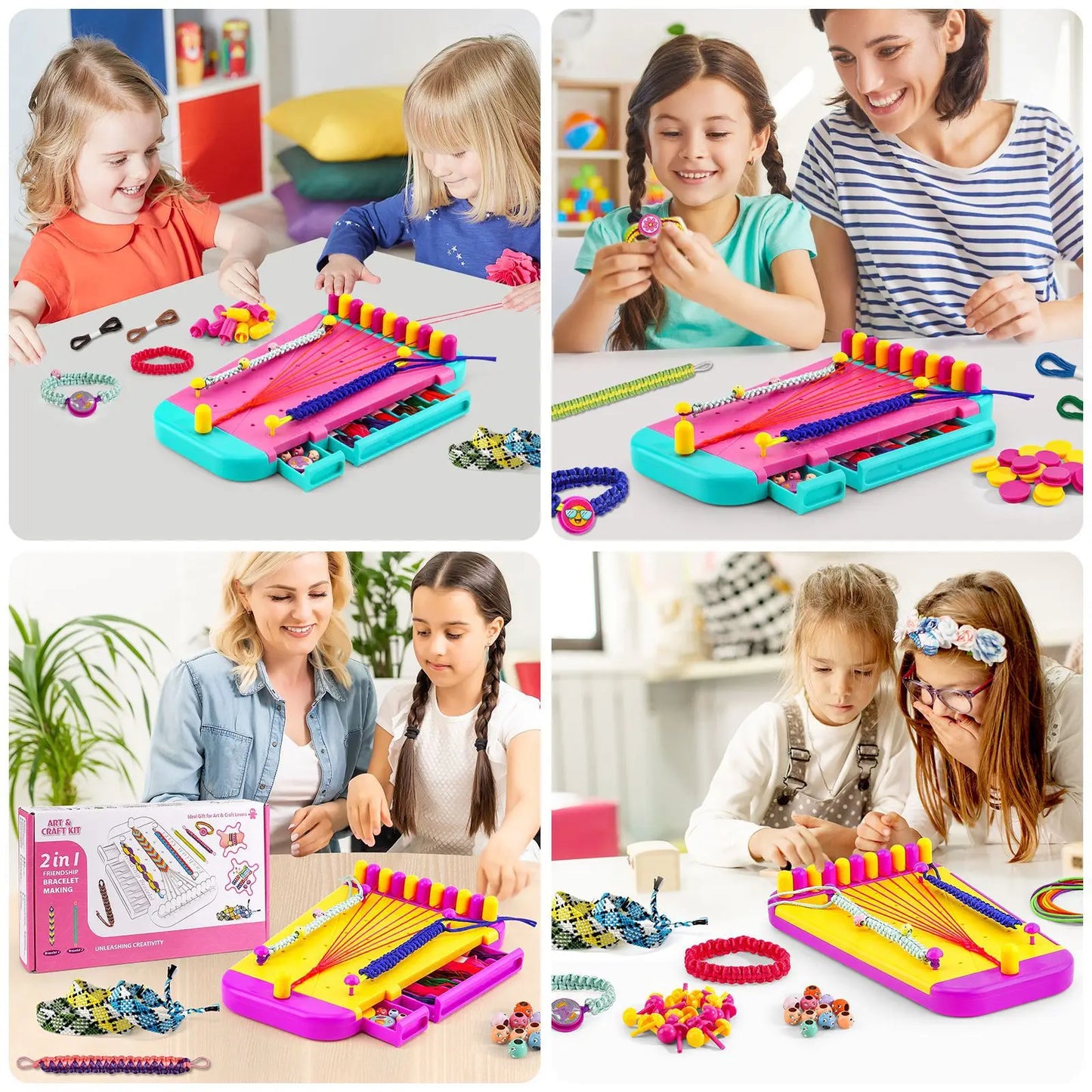 Bracelet Making Kit for Girls DIY Friendship Jewelry Craft Set Perfect for Birthdays and Creative Play