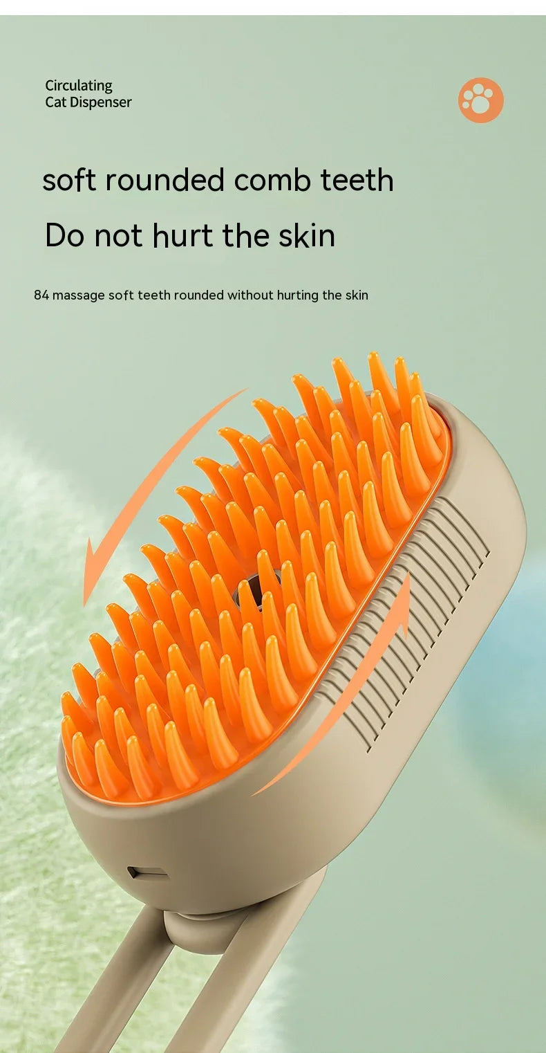3 in 1 Pet Electric Steam Brush Cat Dog Grooming Comb