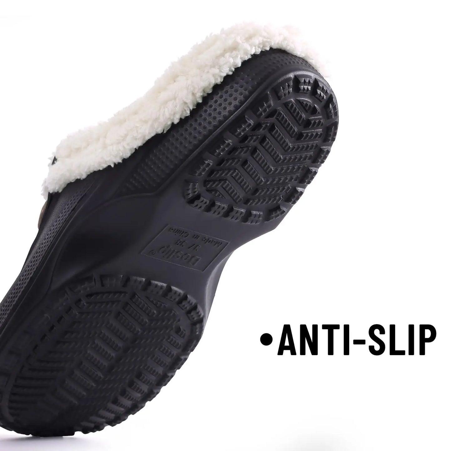 Comwarm New Fuzzy House Slippers For Women Men Winter Clogs