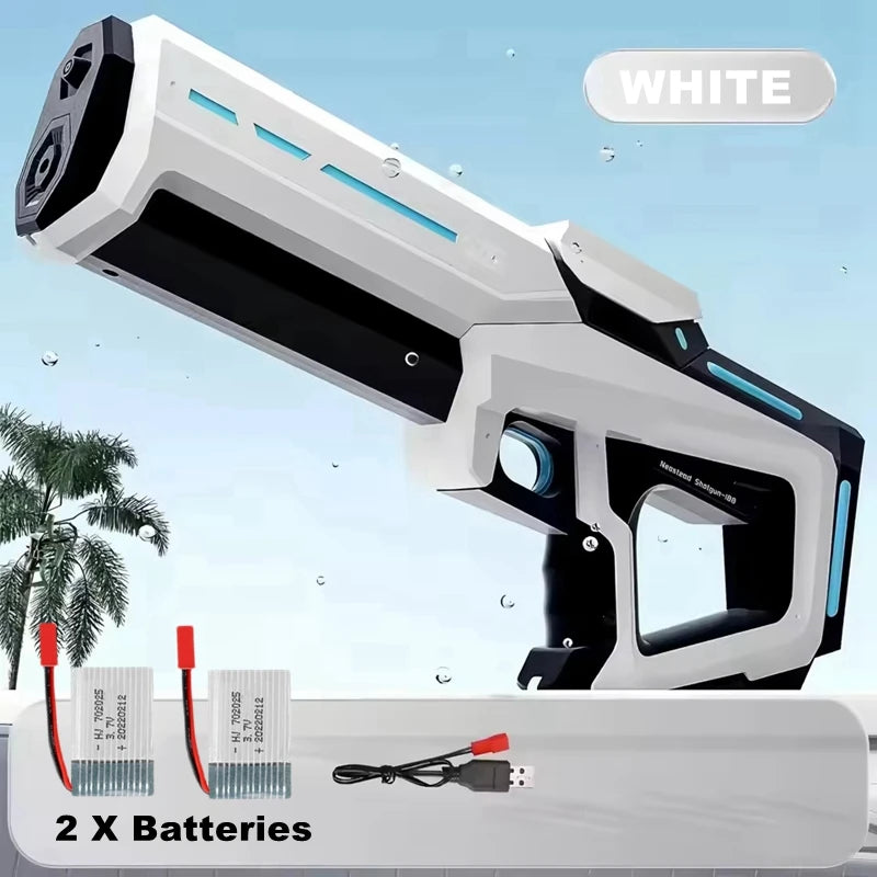 Full Automatic Electric Water Gun 43cm Portable Summer Toy for Kids and Adults Outdoor Water Battles