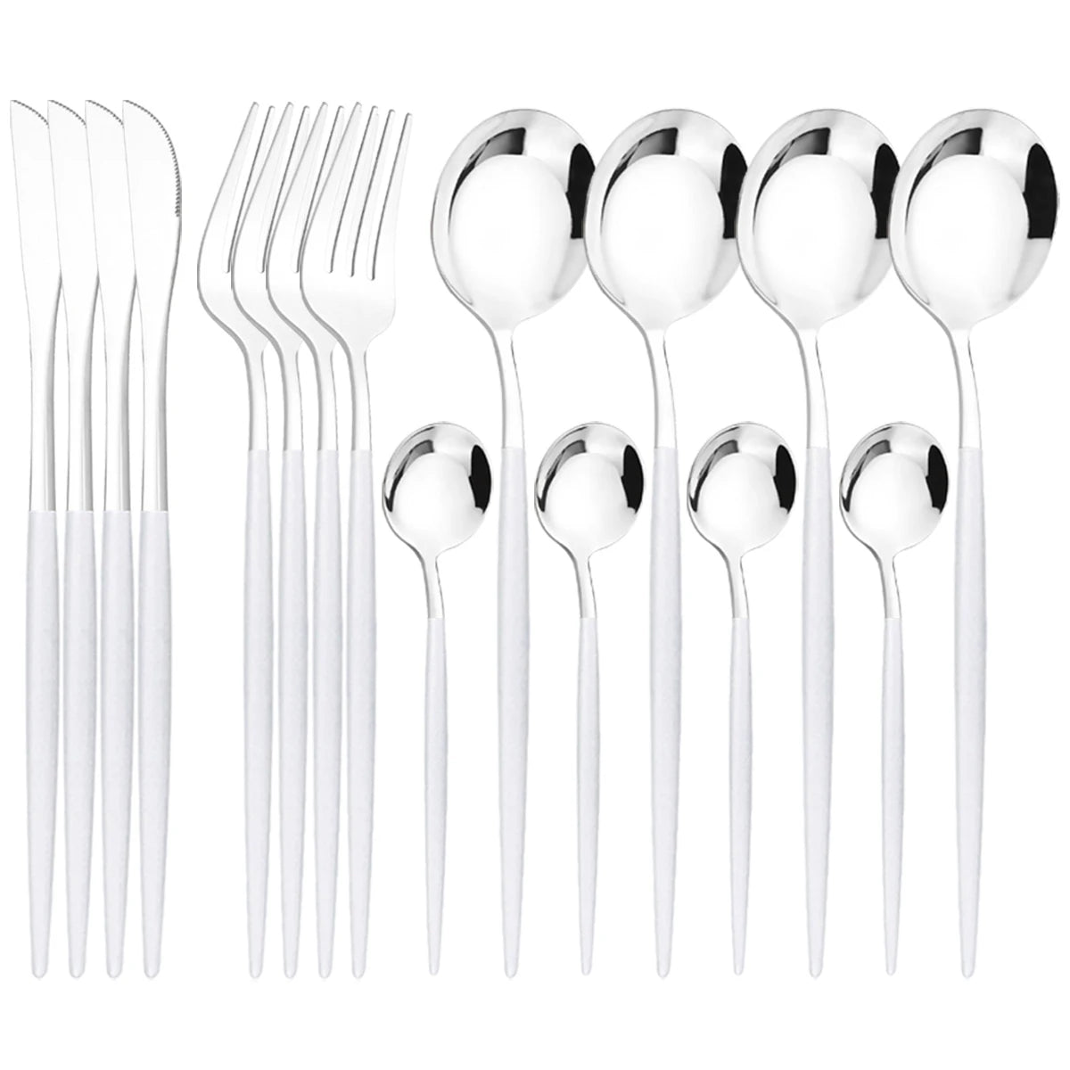 16 Piece Black and Gold Stainless Steel Cutlery Set Elegant Dinnerware Flatware for Home and Special Occasions