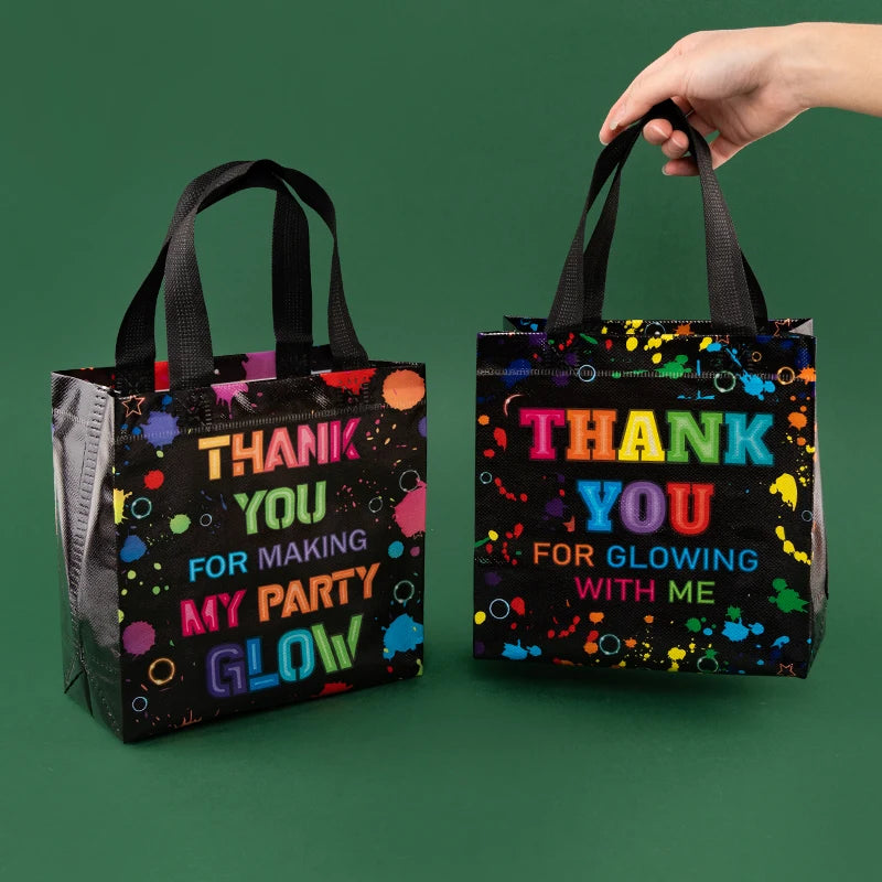 Waterproof Black Non-Woven Fabric Bags Set of 12 or 30 for Clothes Snacks Toys Ideal for Baby Showers Weddings and Party Decorations