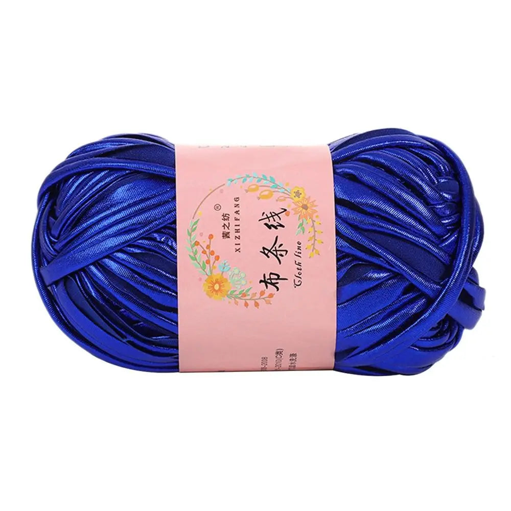 Imitation Leather Crochet Yarn For DIY Hand Knitting Magic Color