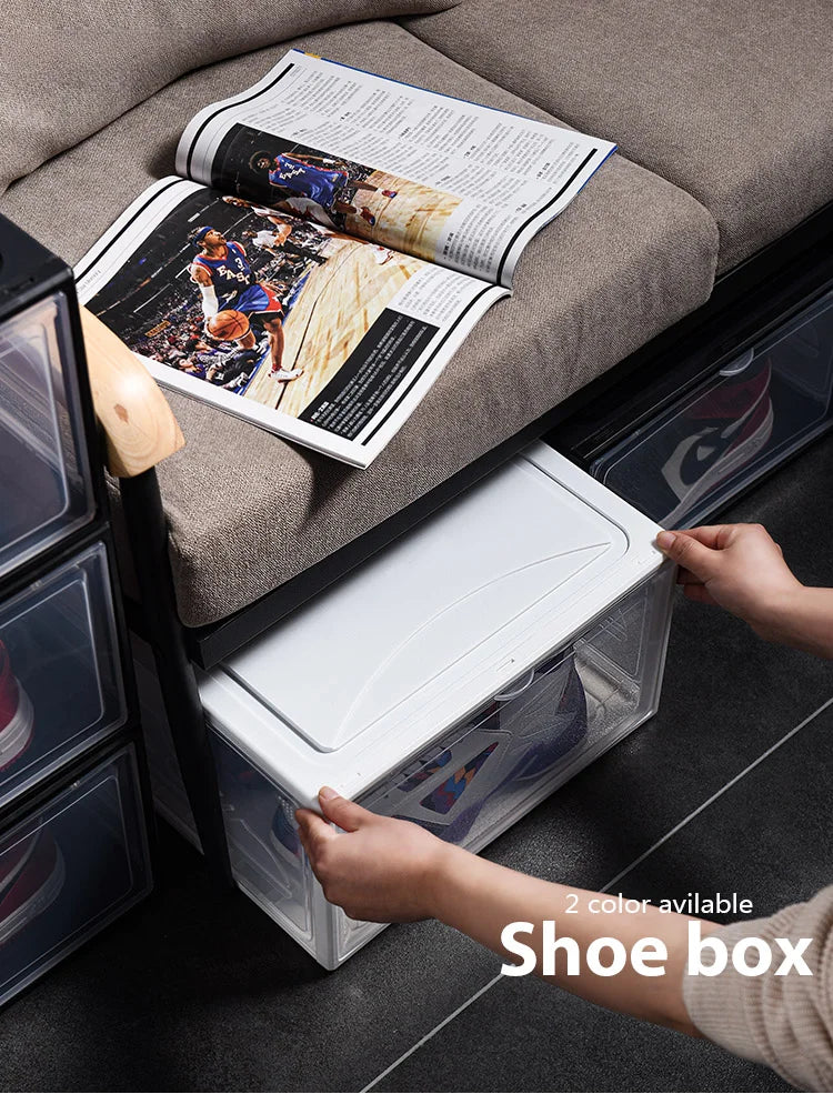 AJ Sneaker Box Shoes Organizer Transparent Stackable Dustproof Storage Box