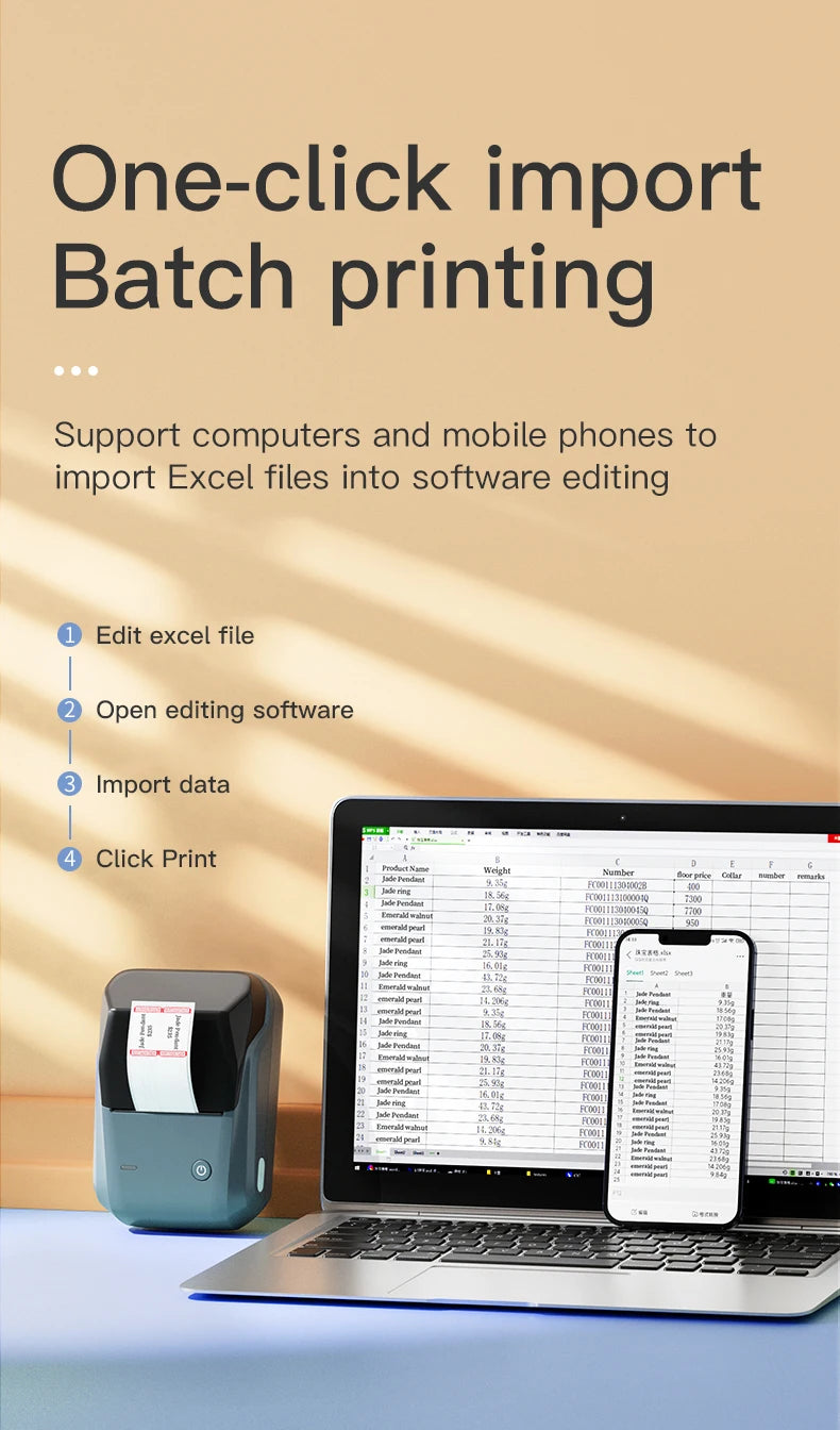 Niimbot B1 Mini Portable Thermal Printer Bluetooth Label Maker