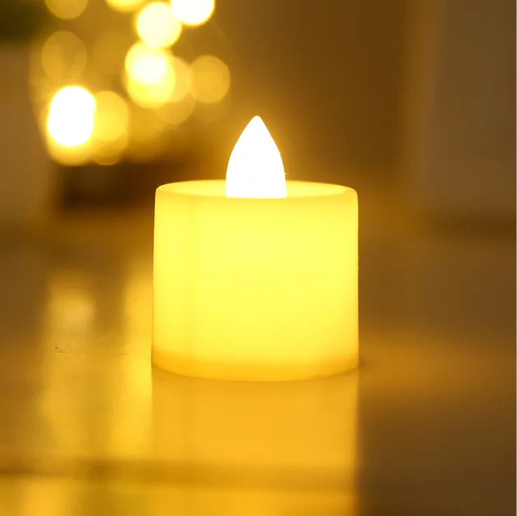 Flameless LED Heart-Shaped Tealight Candles for Home Wedding and Christmas Decoration Battery-Powered Safe Glow