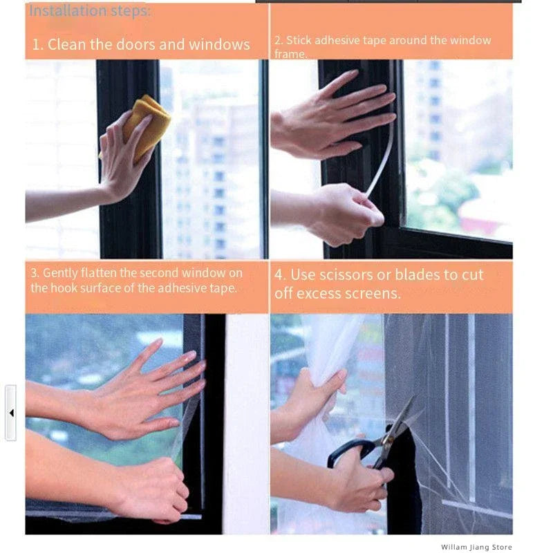 DIY Mosquito Net Self-Adhesive Indoor Anti-Insect Fly Screen