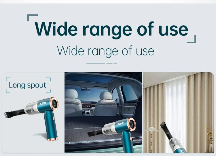 SZUK Mini Car Vacuum Cleaner Wireless Portable 2 In 1