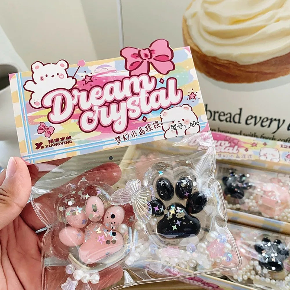 Mini Cat Paw Pinch Toy Slow Rebound Stress Relief Cube