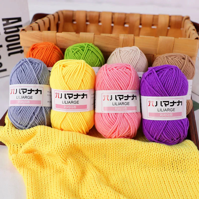DIY Baby Milk Soft Cotton Knitting Yarn for Sweaters