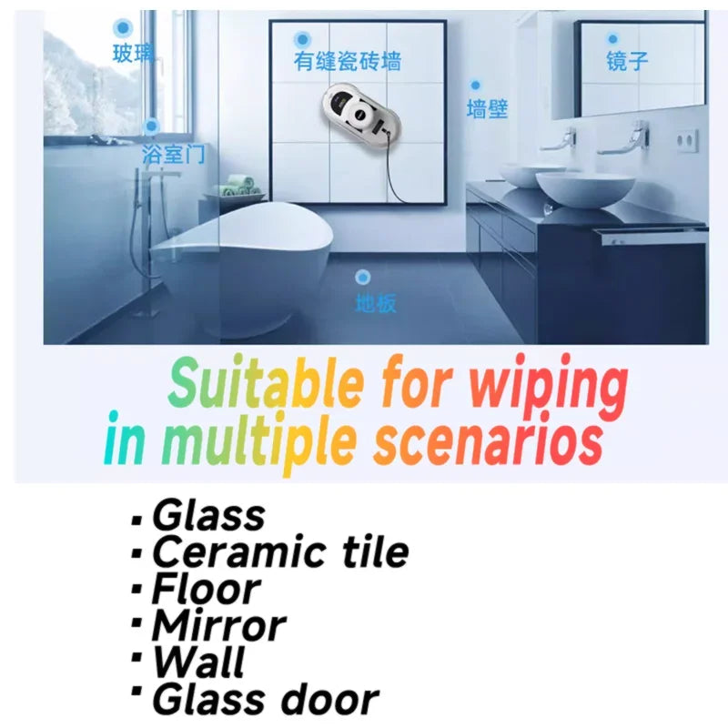 UPS System Robot Window Cleaner Vacuum Smart Home Appliance Auto Clean Glass Windows Washer Electric Floor Mop