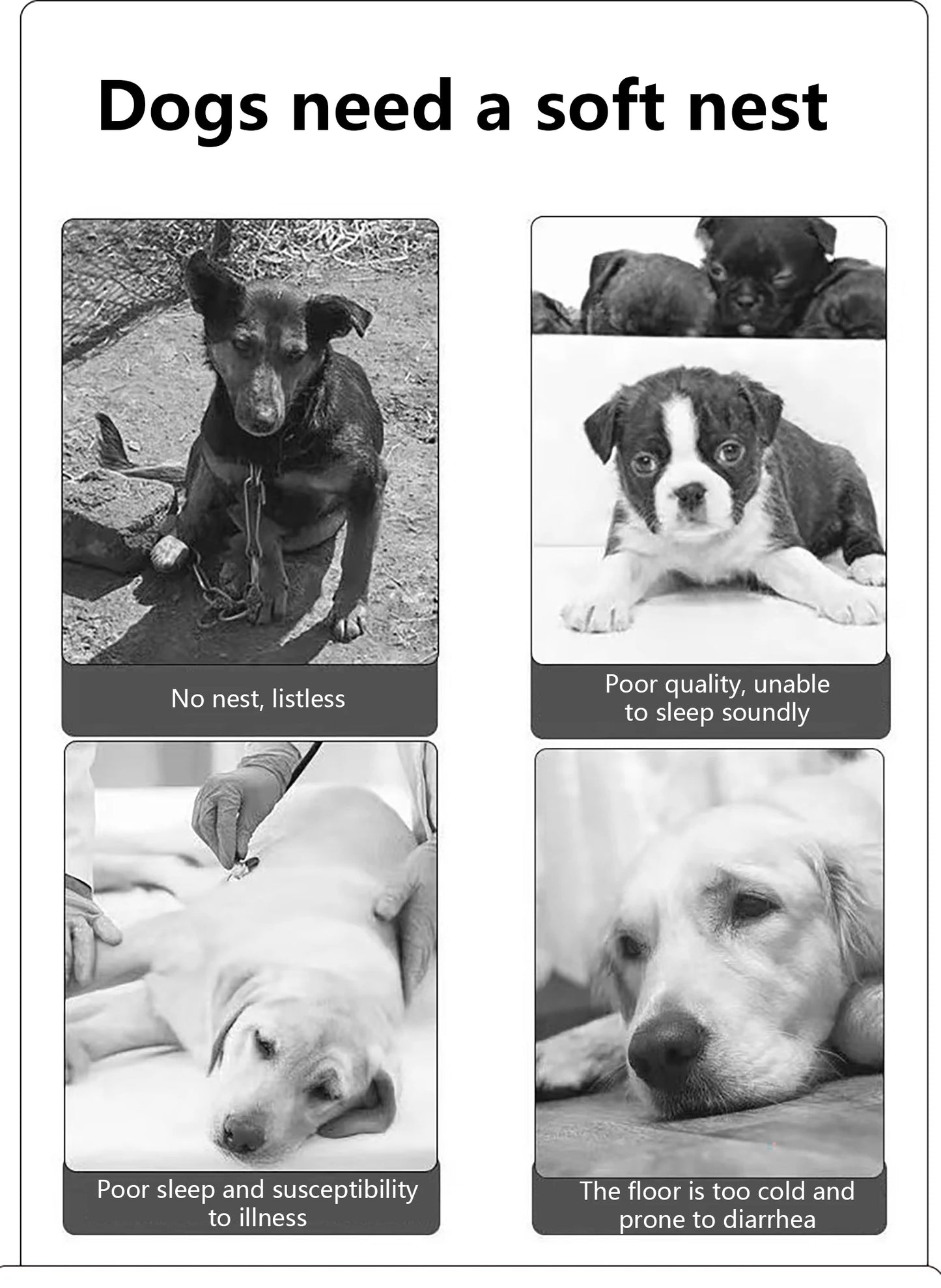 Waterproof Dog Bed with 600D Oxford Fabric Thickened PP Cotton Filling Bite-Resistant Pet Mat for All Seasons