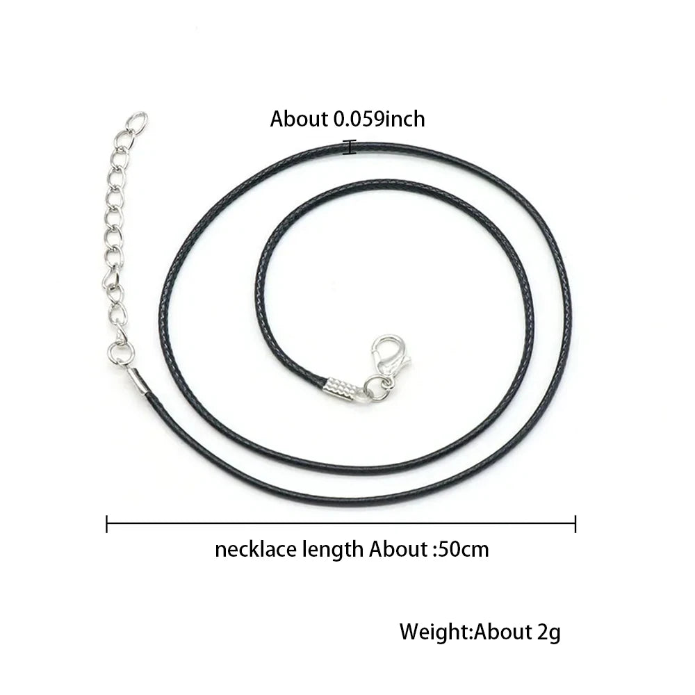 30pcs/Set 50cm Leather Rope Necklace with Lobster Clasp