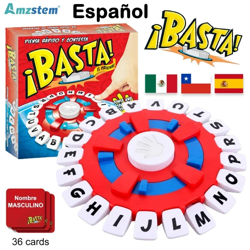 New Board Game Basta Spanish Version Fast-Paced Family Fun