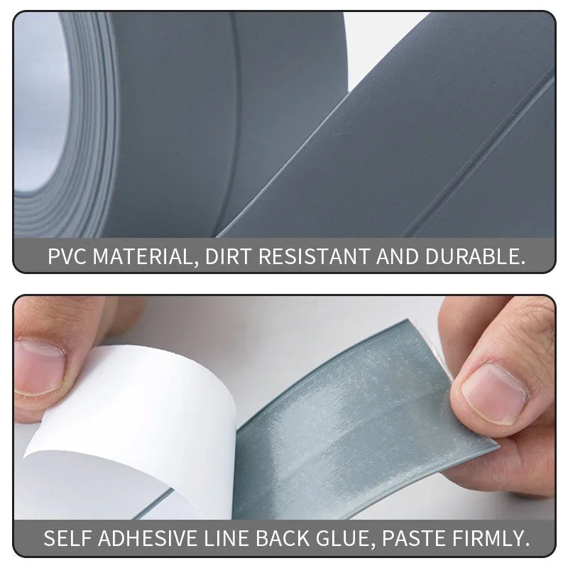 Shower Bath Sealing Tape Strips PVC Self Adhesive Waterproof