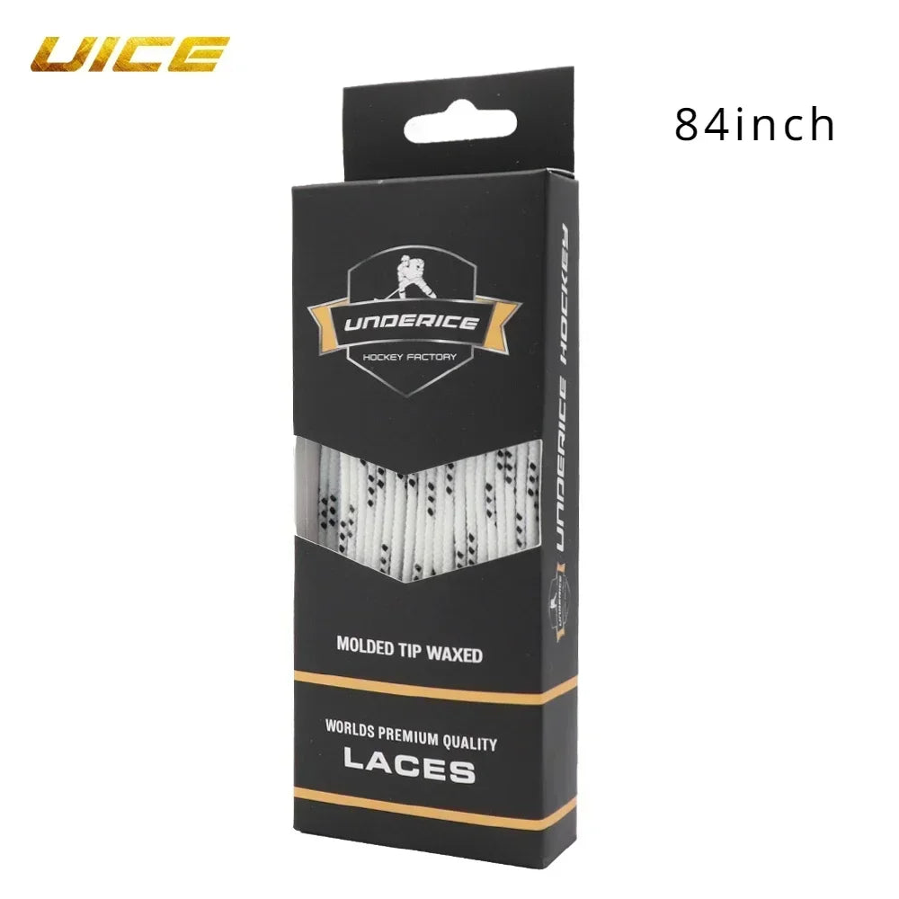 Ice Hockey Skate Laces 84-120inch Waxed Dual Layer Braid