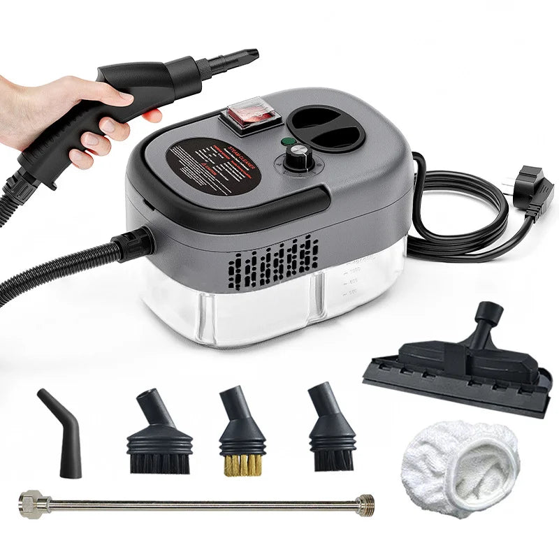 2500W High Temperature Handheld Steam Cleaner for Air Conditioners Kitchen Hoods Cars Floors and More