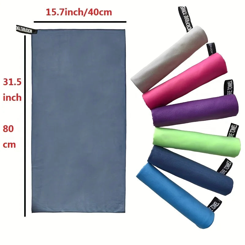 Ultra-Absorbent Microfiber Towel for Sports & Outdoor Activities - Quick-Drying and Compact