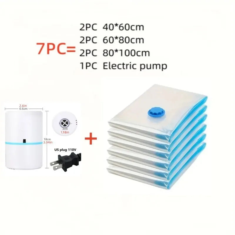 Mini Vacuum Sealer with Electric Pump for Space Saving Clothes and Food Storage Bags