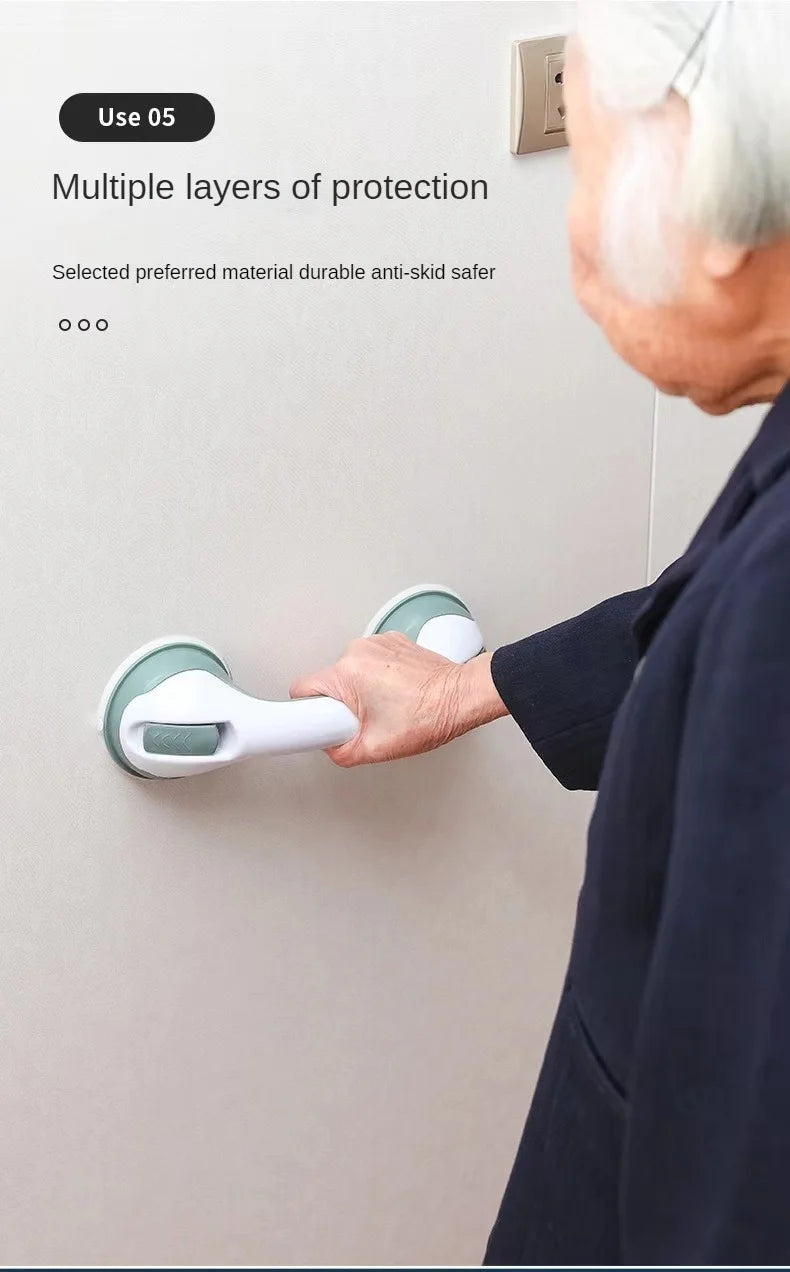 Bathroom Handrail to Prevent Falls Suction Cup Safety Handle for Tub and Shower