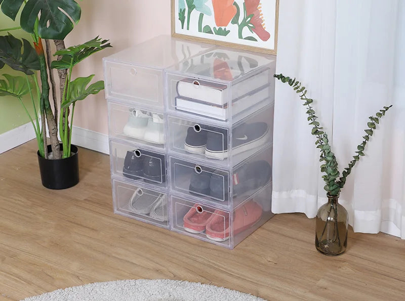 6pcs/set Antioxidant Shoe Cabinet High Transparent Dustproof Shoe Organizer Box