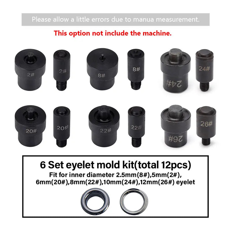 WUTA Manual Button Installation Tool for DIY Crafts Mute Punching Mushroom Rivets and Eyelets Hand Pressing Tool