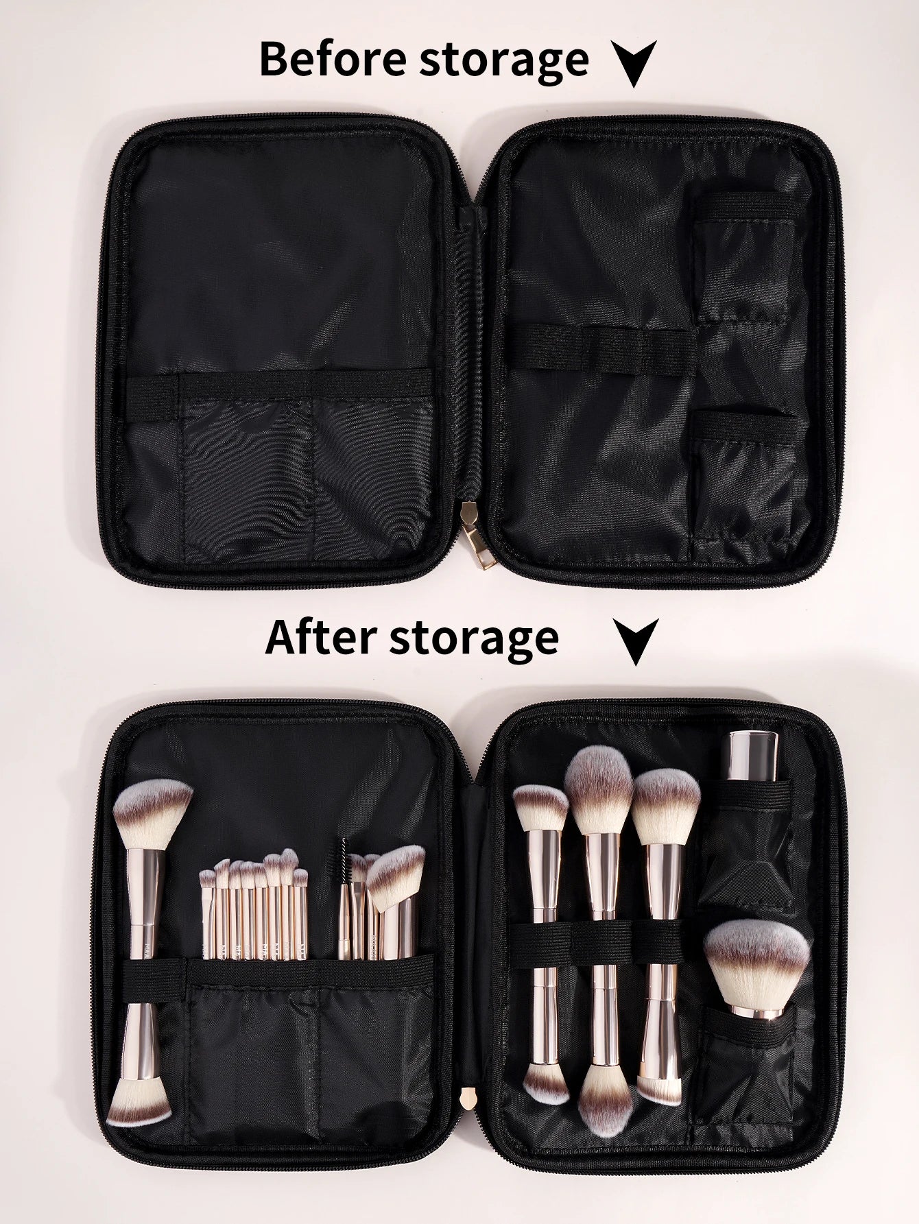 MAANGE 20 Piece Professional Makeup Brush Set with Dual Ended Brushes and Storage Bag
