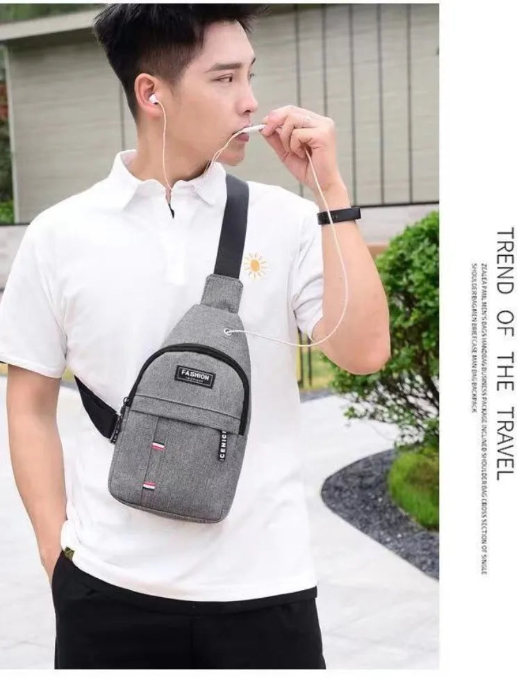 Men's Waterproof Large Capacity Fanny Pack with Adjustable Strap for Travel Hiking Running Cycling